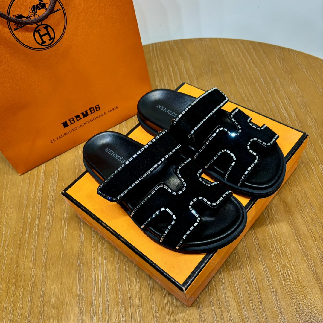 Hermès Chypre leather sandals （Replica）
