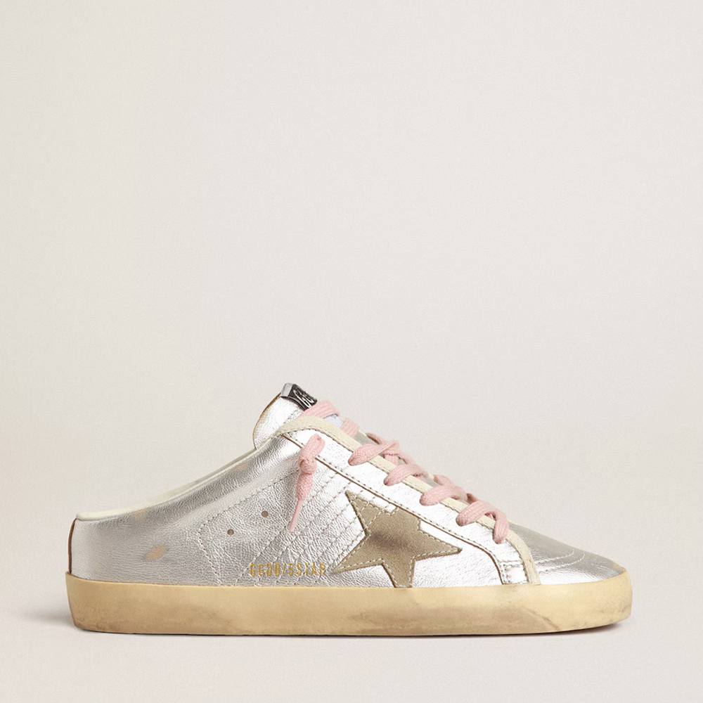 Golden Goose Superstar Sabots Leather with Suede Star Patterns  (Replica)