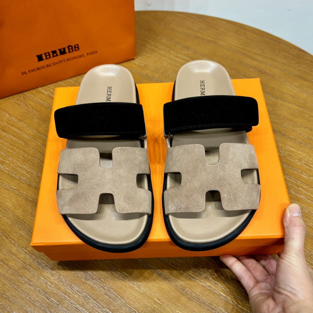 Hermès Chypre leather sandals （Replica）