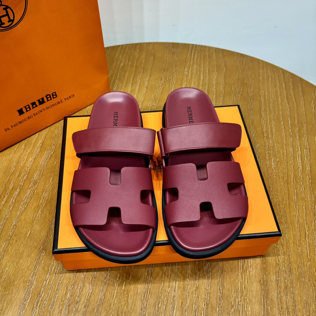 Hermès Chypre leather sandals （Replica）