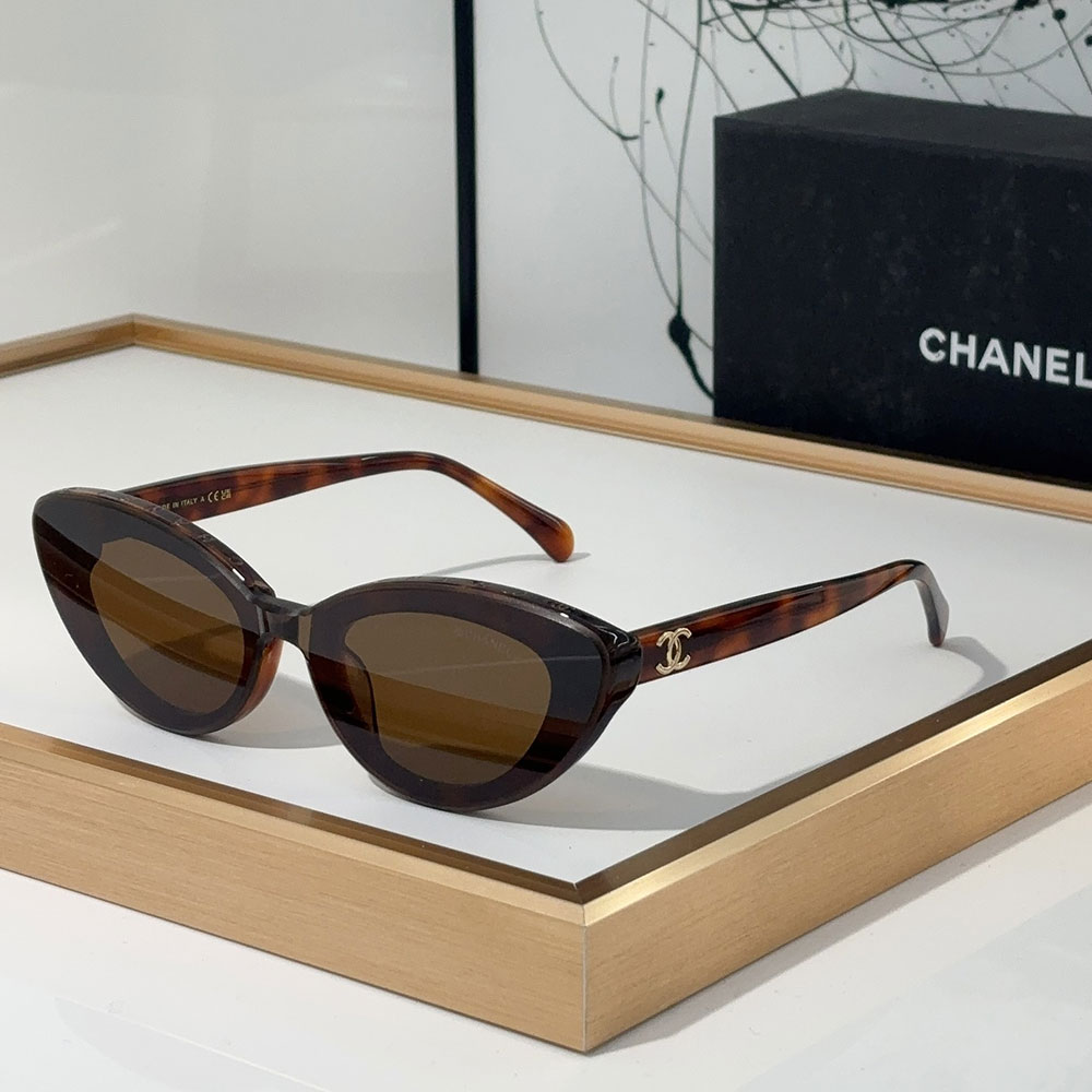 Chanel Mirror leg Logo Cat-eye Sunglasses Top quality (Replica)