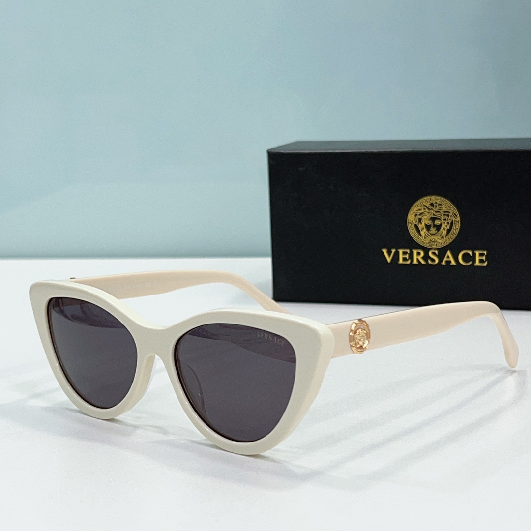 Versace Mirror leg Logo Cat-eye Sunglasses Top Quality(Replica)