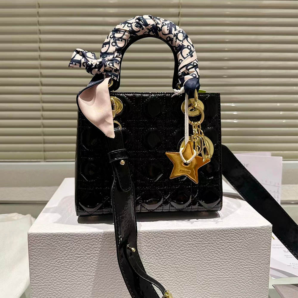 Dior Small Lady Bag - Lacquered Calfskin (Replica)