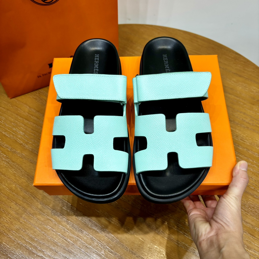 Hermès Chypre leather sandals （Replica）