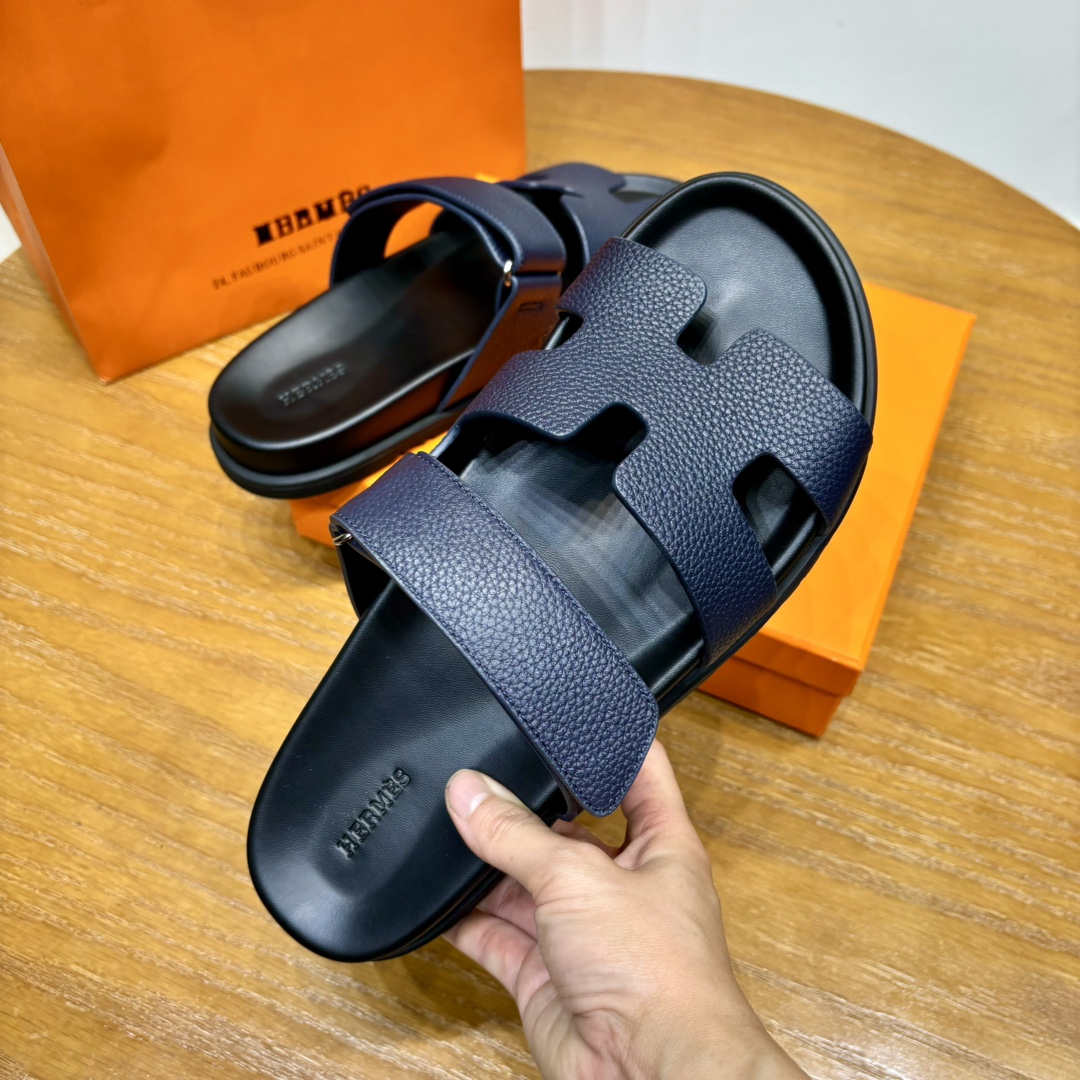 Hermès Chypre leather sandals （Replica）