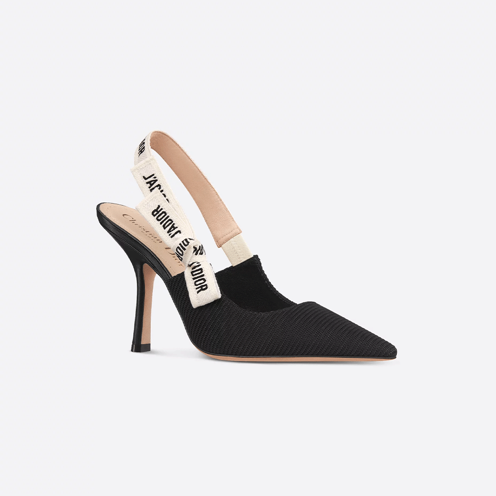 Dior J'Adior Embroidered Lace Halter Heels Slide Sandal (Replica)