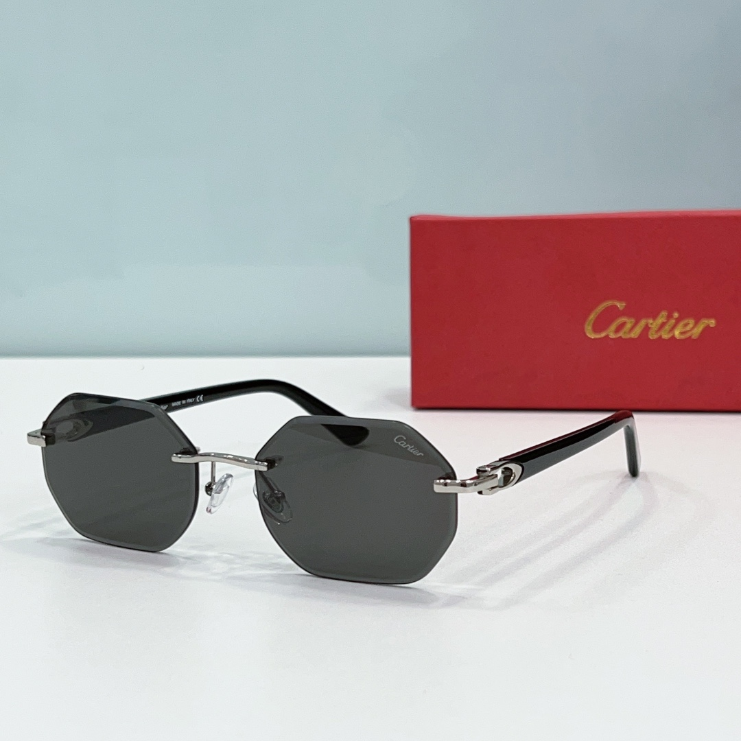 Cartier  Metal Leg Rimless sunglasses Top quality （Replica）