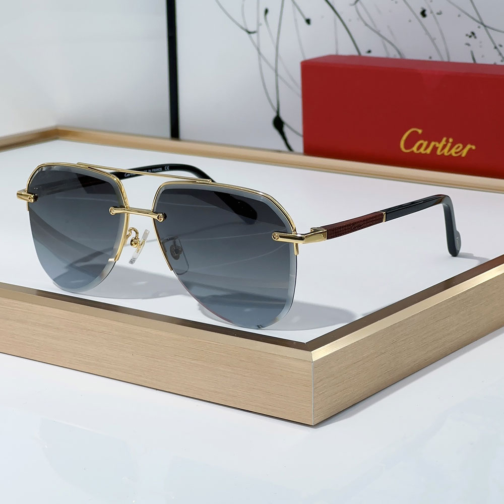 Cartier Color Matching Metal irregularity Sunglasses Top quality (Replica)