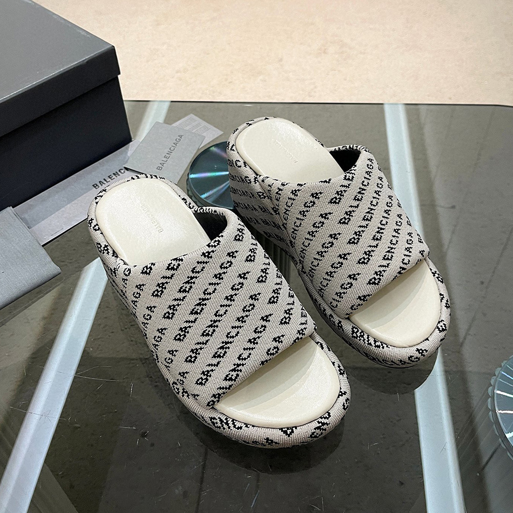 Balenciaga  Chunky Heel Sandals Slide Sandal(Replica)