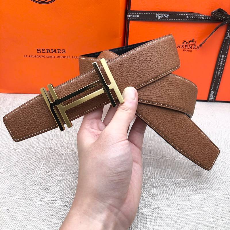 Hermes H Belt Buckle & Reversible Brown For Women, Women Belt 380MM