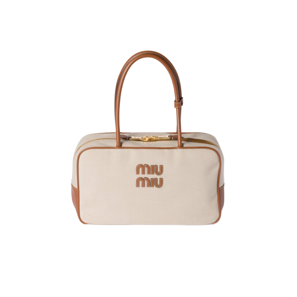 Miu Miu Beau Canvas & Leather Bag (Replica)