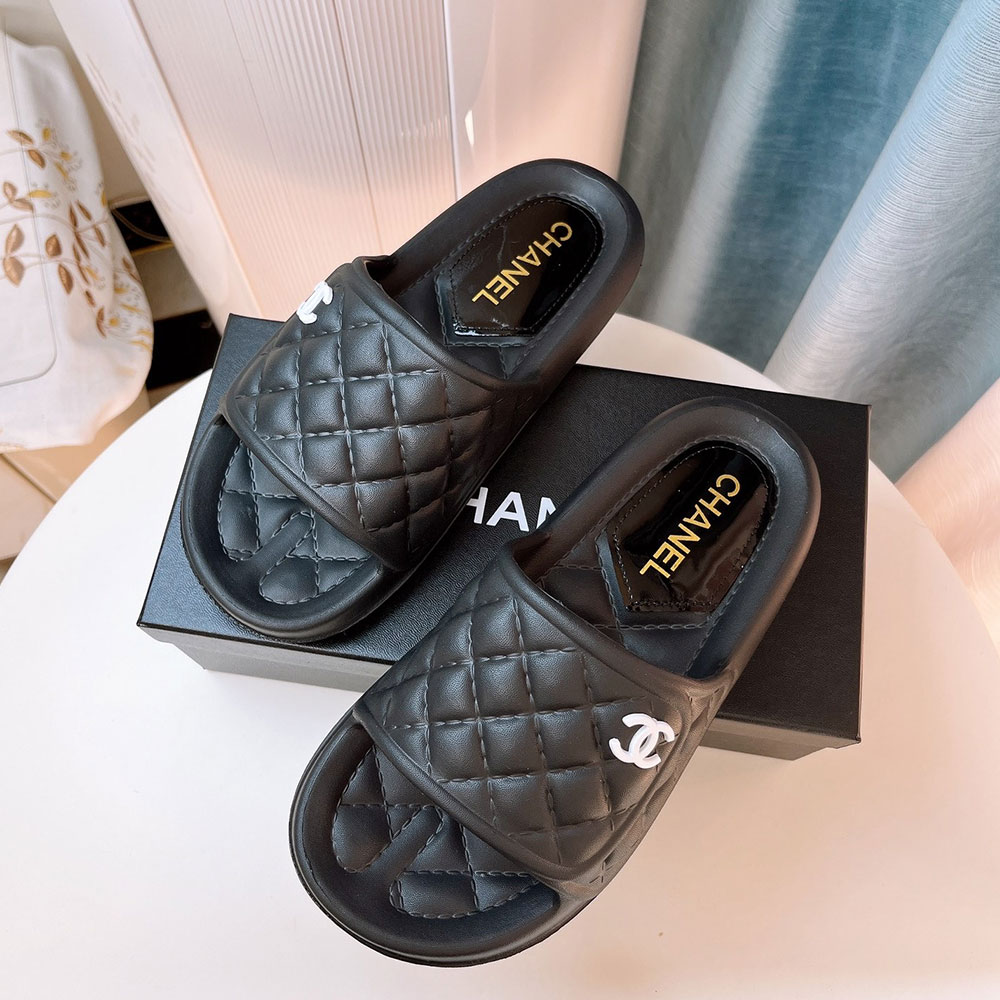 Chanel Shoes Flat Slippers Slide Sandal (Replica)
