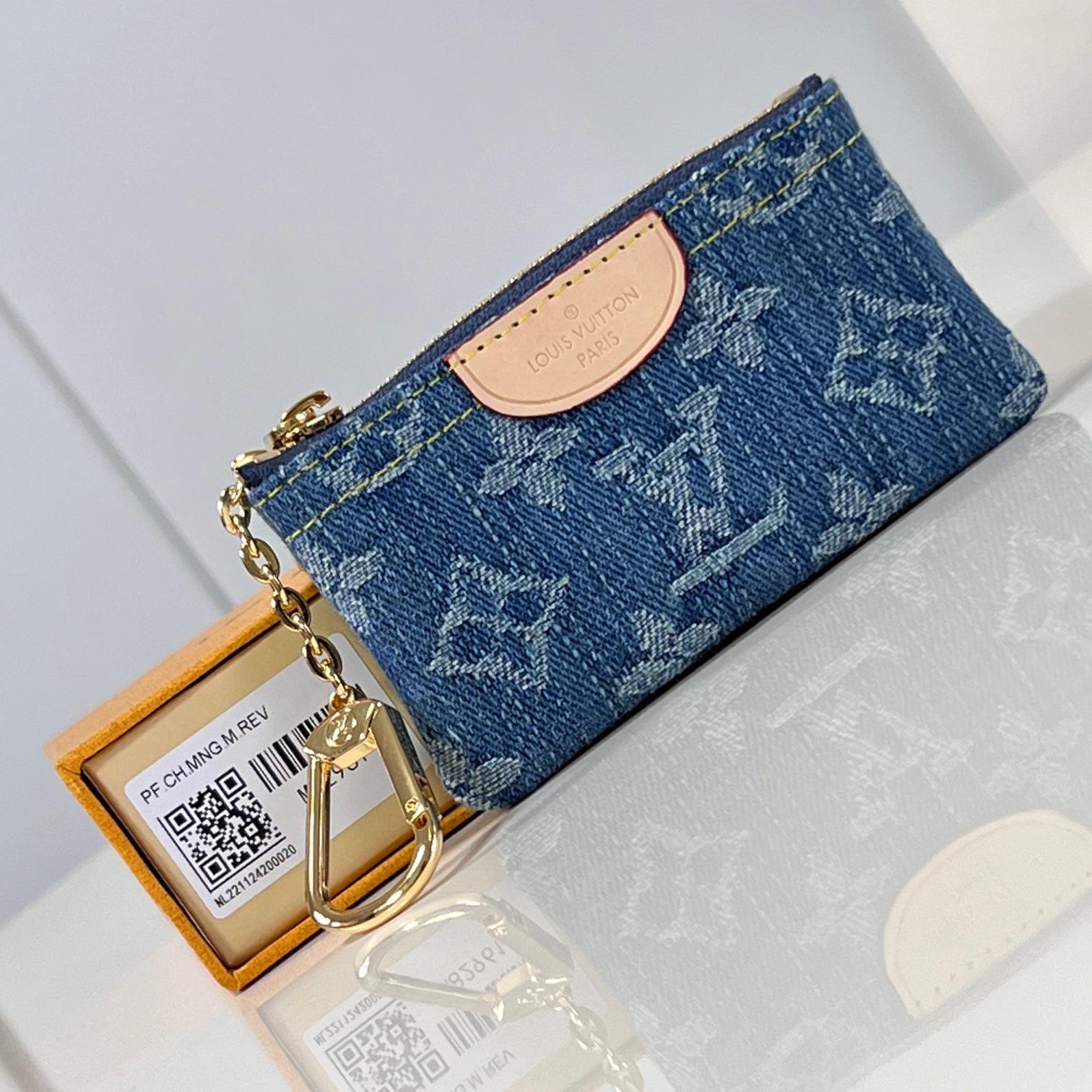 Louis Vuitton LV Denim Coin Wallet M82961 Top quality(Replica)