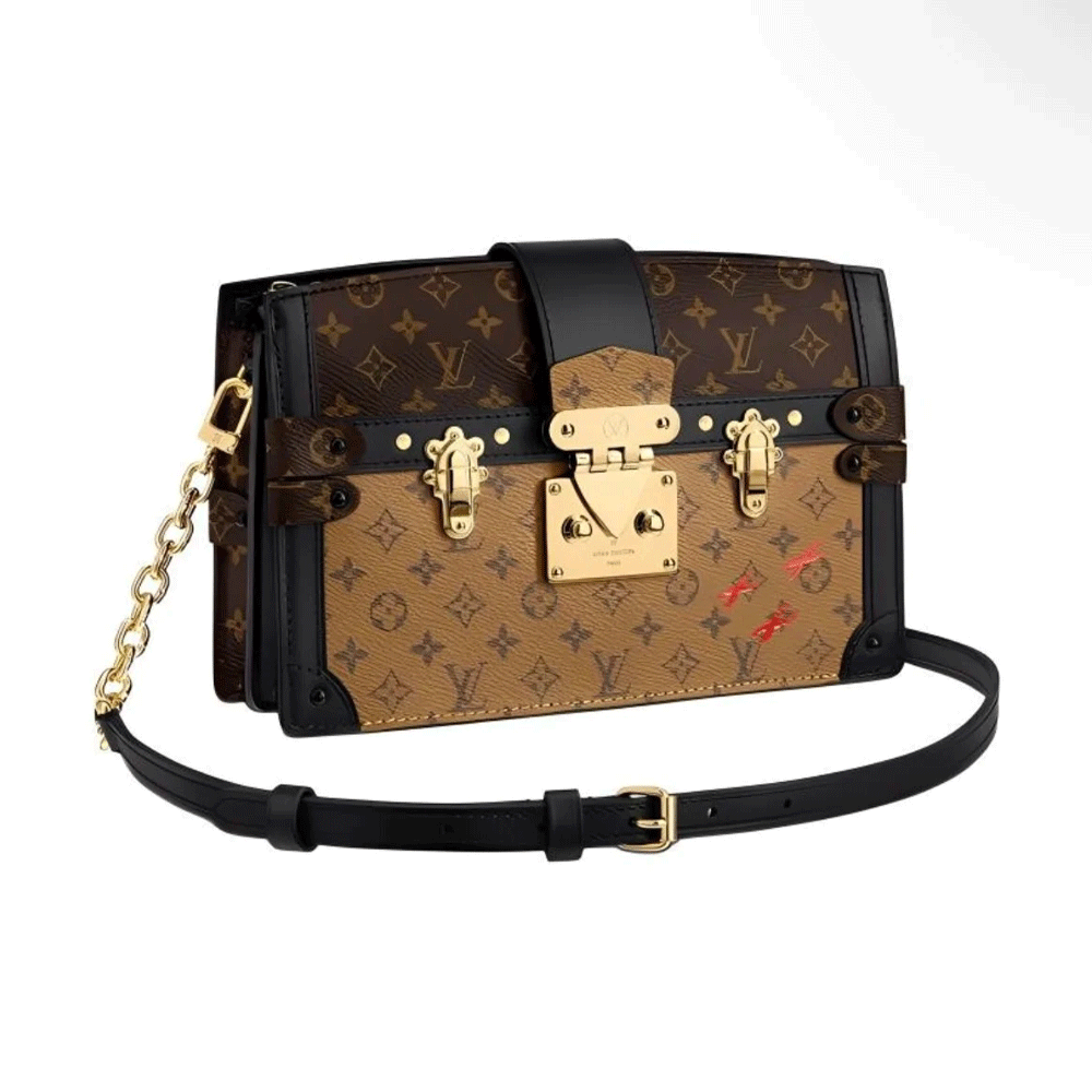 Louis Vuitton LV Trunk Clutch Box Bag Clutch Shoulder Crossbody Bag (Replica)
