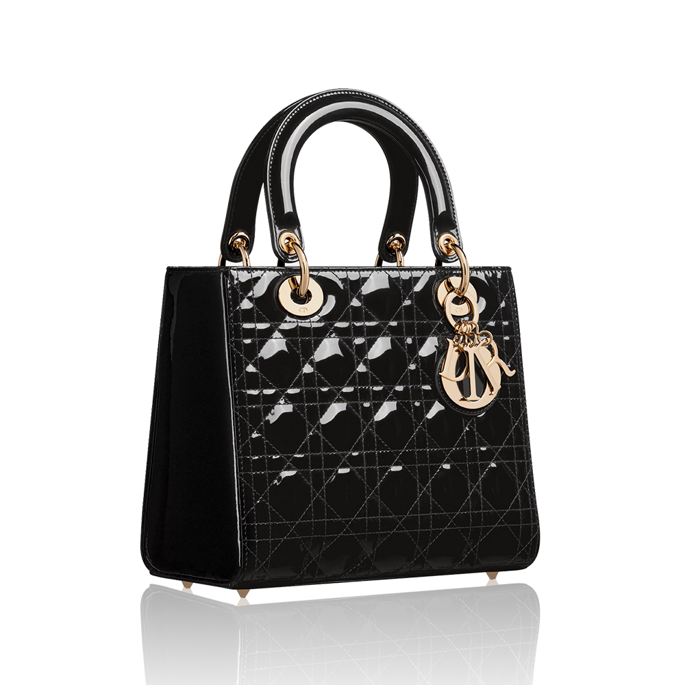 Dior Medium Lady Bag - Lacquered Calfskin (Replica)