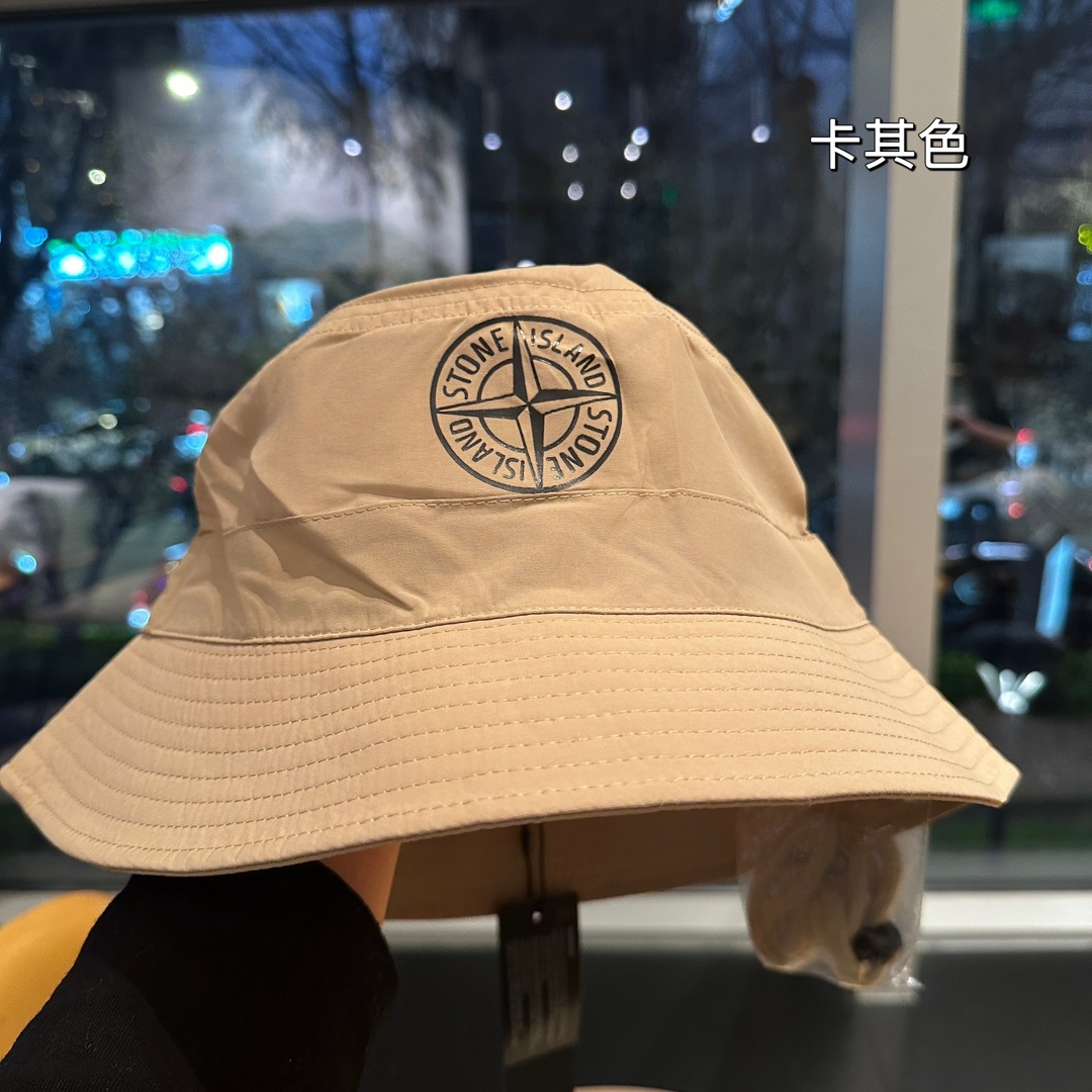 Stone Island Quick-drying Fabric Drawstring Basin Hat Sunhat (Replica)
