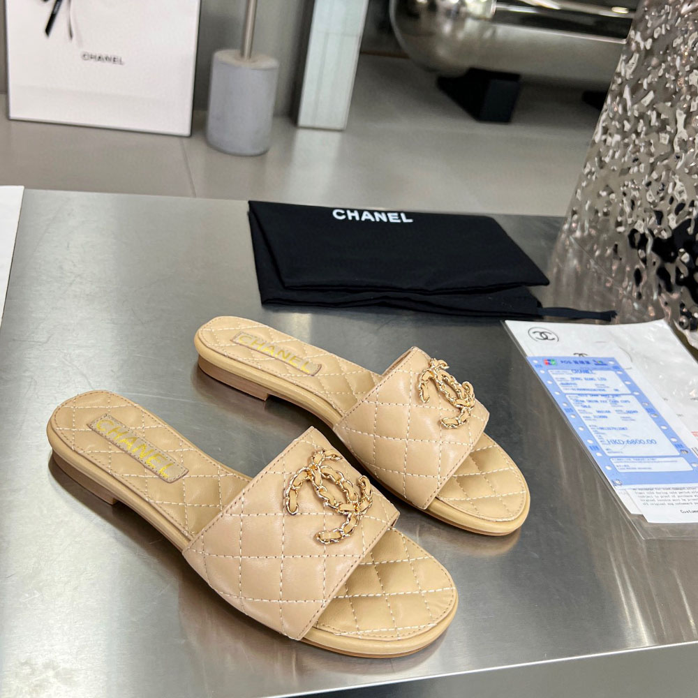 Chanel   Fashion Flat Sandals Slide(Replica)