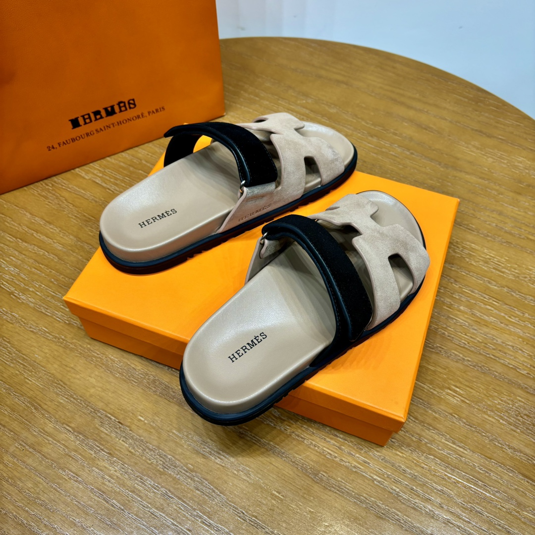 Hermès Chypre leather sandals （Replica）
