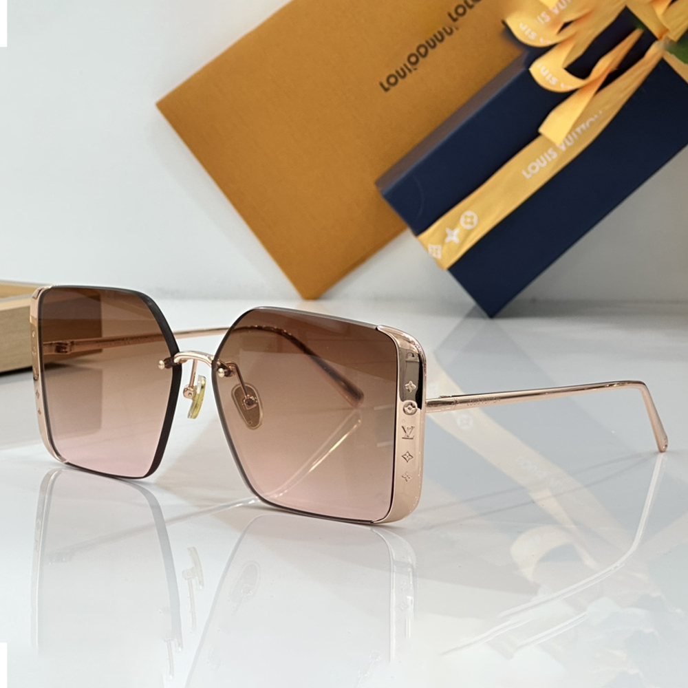 Louis Vuitton LV Lrregular Metal Frame Sunglasses Top Quality (Replica)