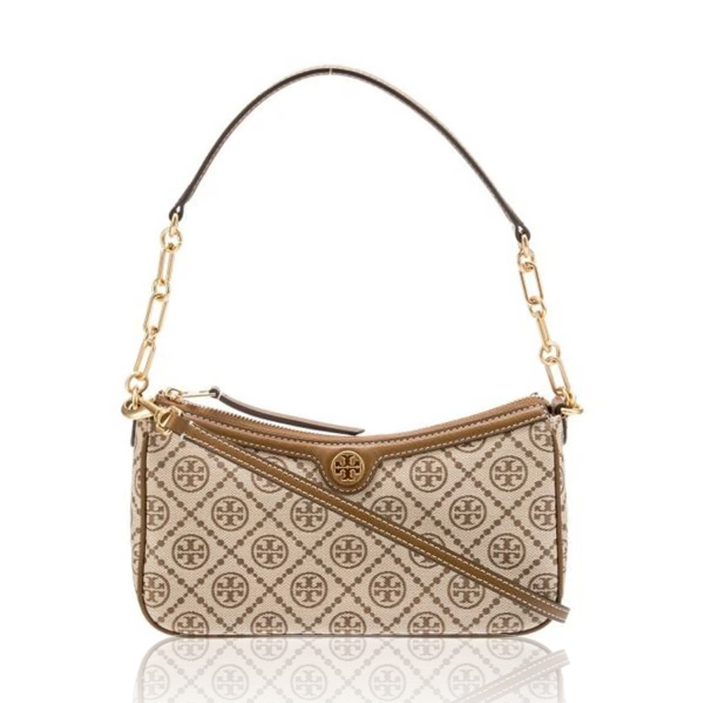 Tory Burch T Monogram Jacquard Zip Shoulder Bag  (Replica)