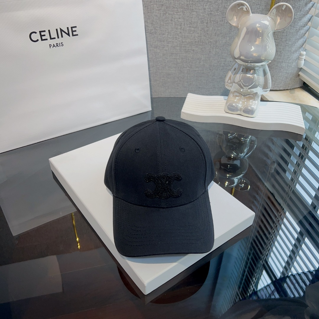 Ceiline Embroidered Lettered Baseball Cap  Sunhat （Replica）