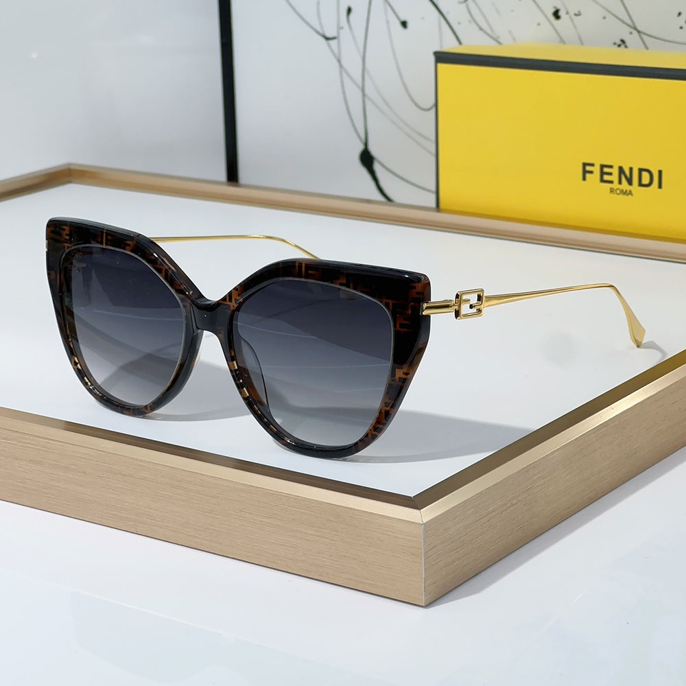 Fendi Slim Metal Mirror legs Sunglasses Top quality （Replica）