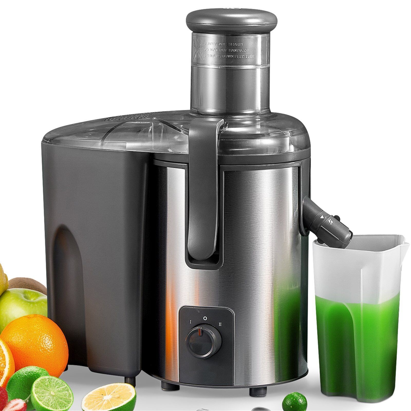 Juicer Machines Vegetable And Fruit, 800w 3'' Wide Mouth Juice 