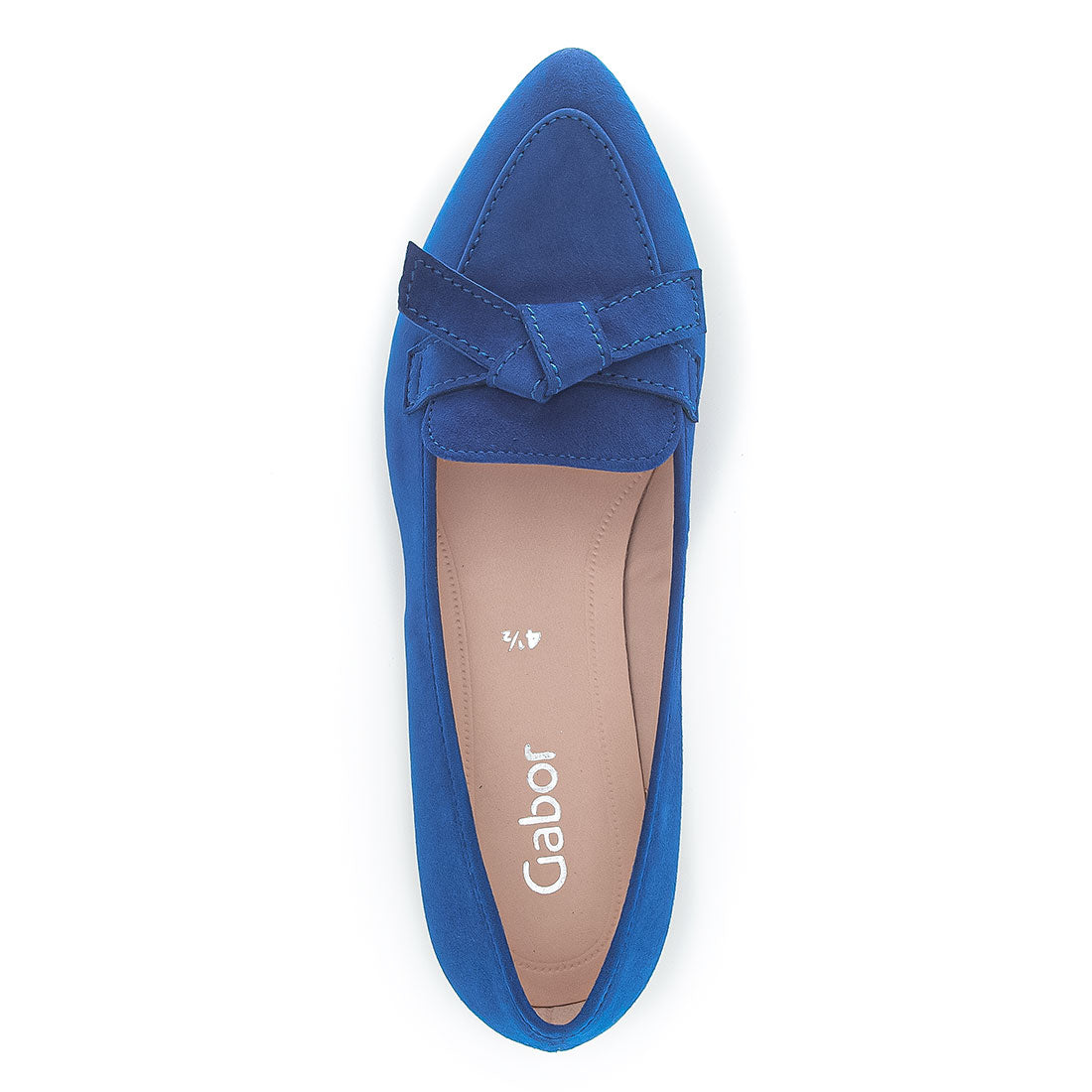 GABOR Saphir blue suede with pointed toe,