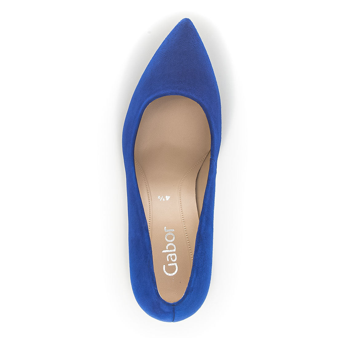 GABOR Cobalt blue suede with 7 cm heel,
