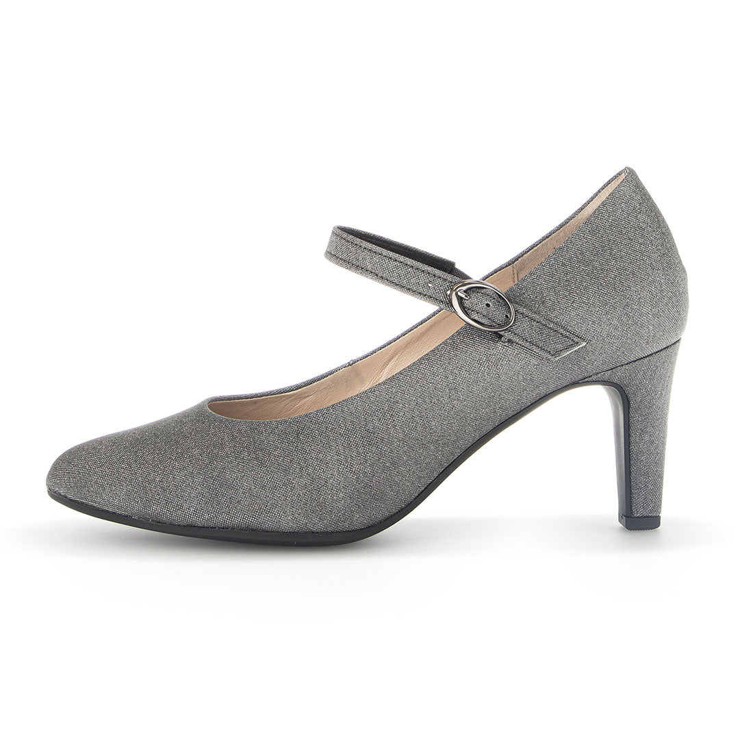 GABOR Gray glitter pump with stiletto heel,