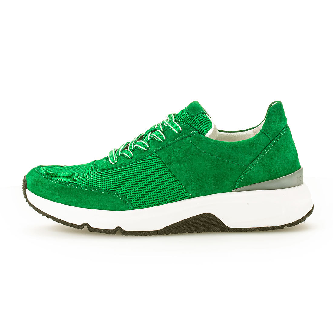 ROLLINGSOFT Green suede/textile sneaker,