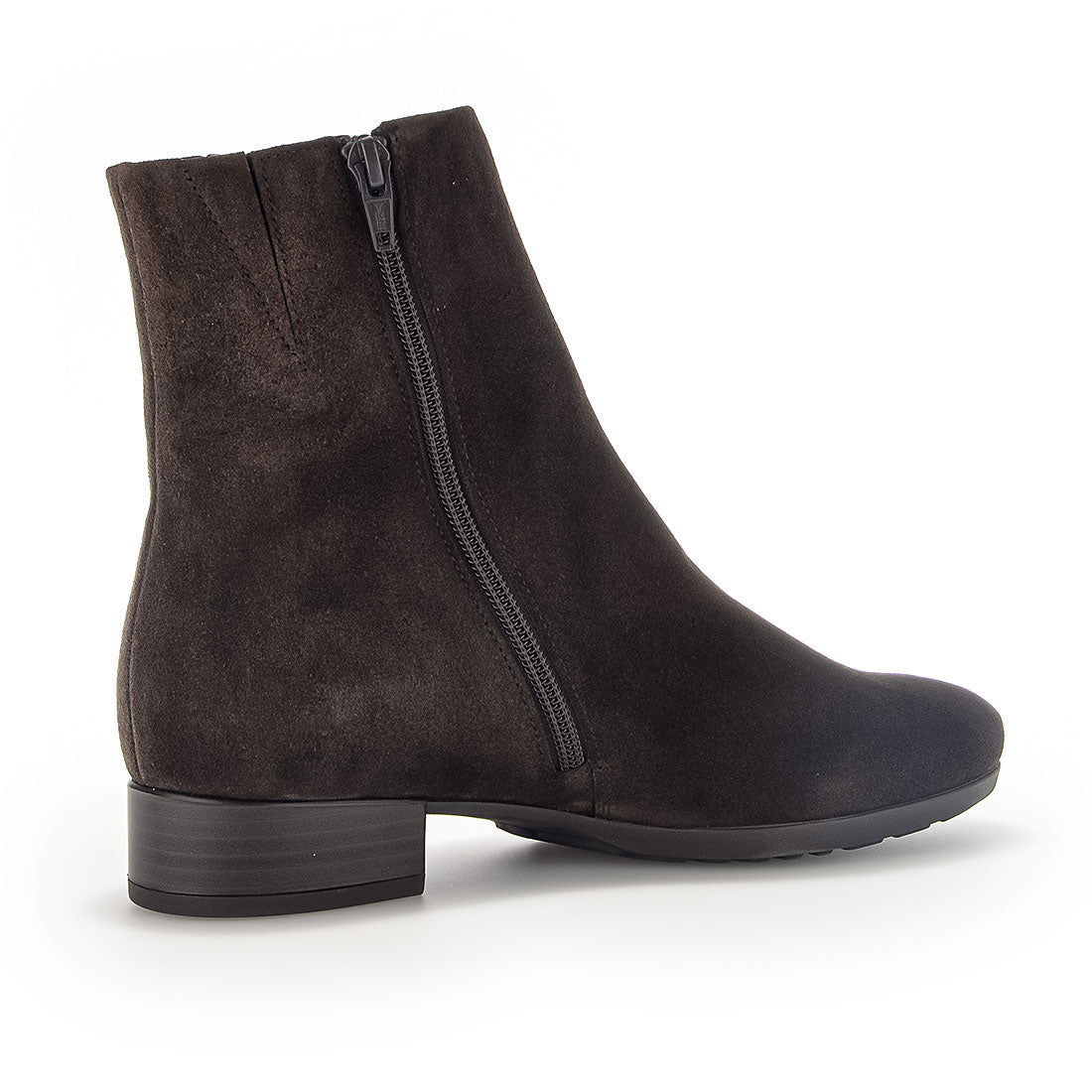 GABOR Dark brown suede with animal print,