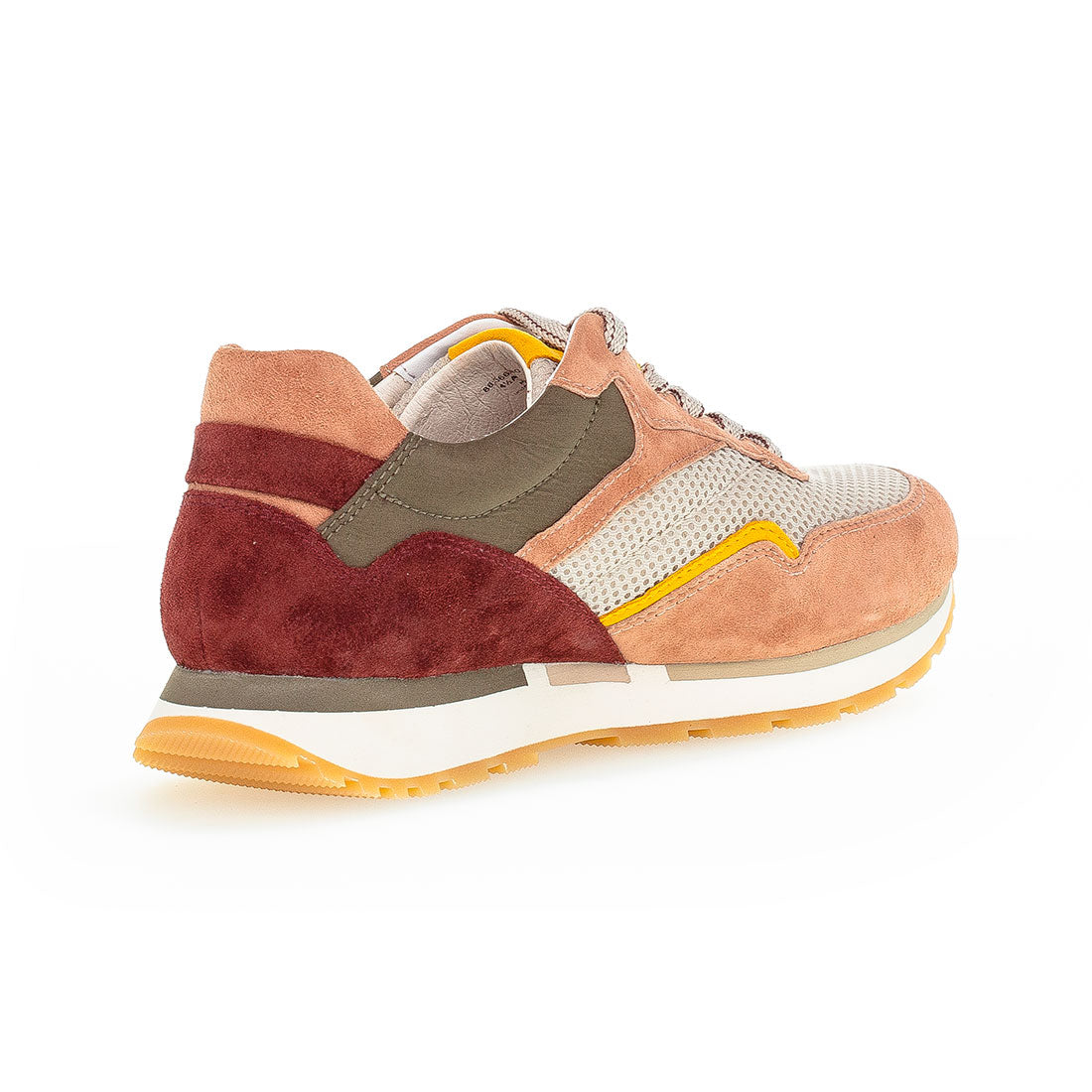 GABOR Pink/burgundy suede + gray textile,