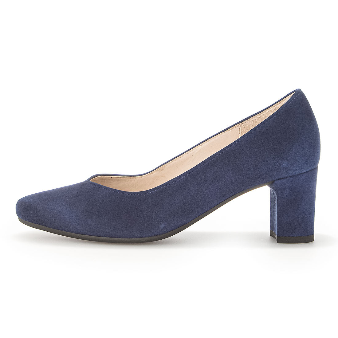 GABOR Blue suede pump with pointed toe,
