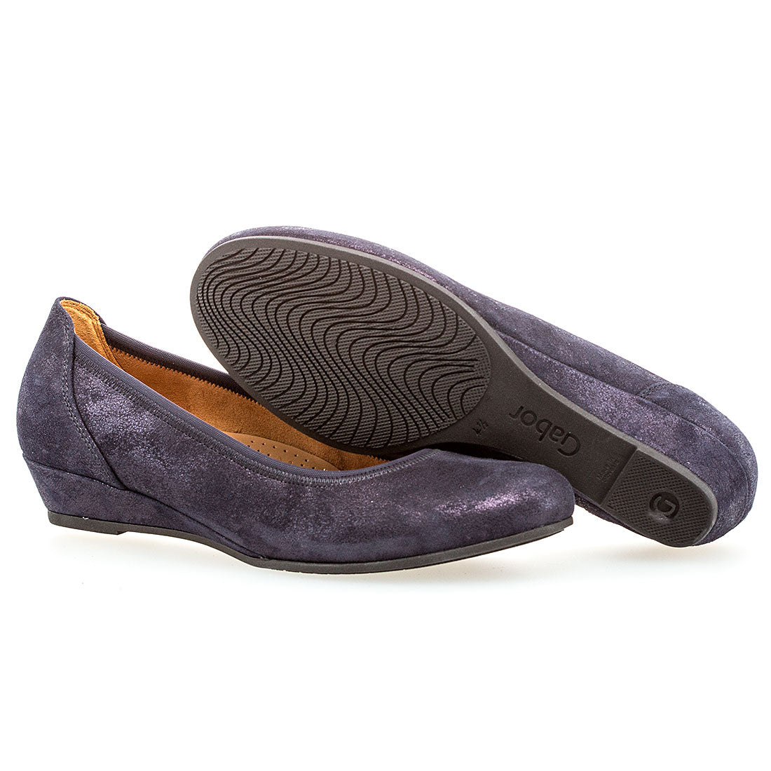 GABOR Blue nubuck with metallic effect,