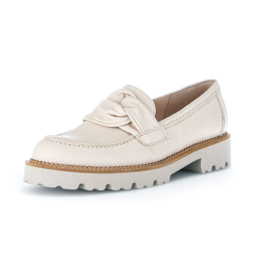 GABOR Off-white leather loafer,