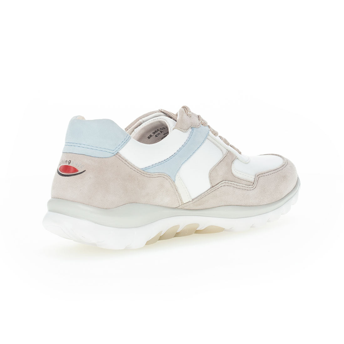 ROLLINGSOFT White leather sneaker with light blue/beige,