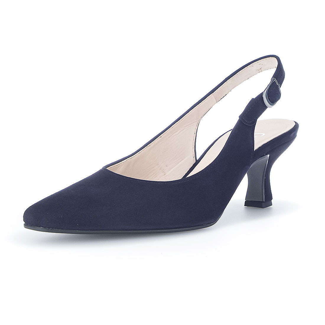 GABOR Blue suede slingback,