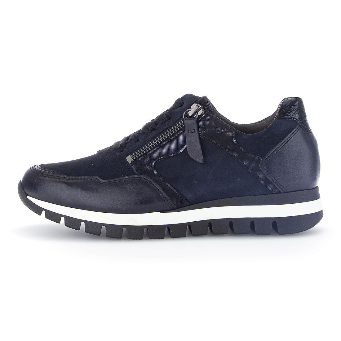 GABOR Dark blue suede/ leather with width H,