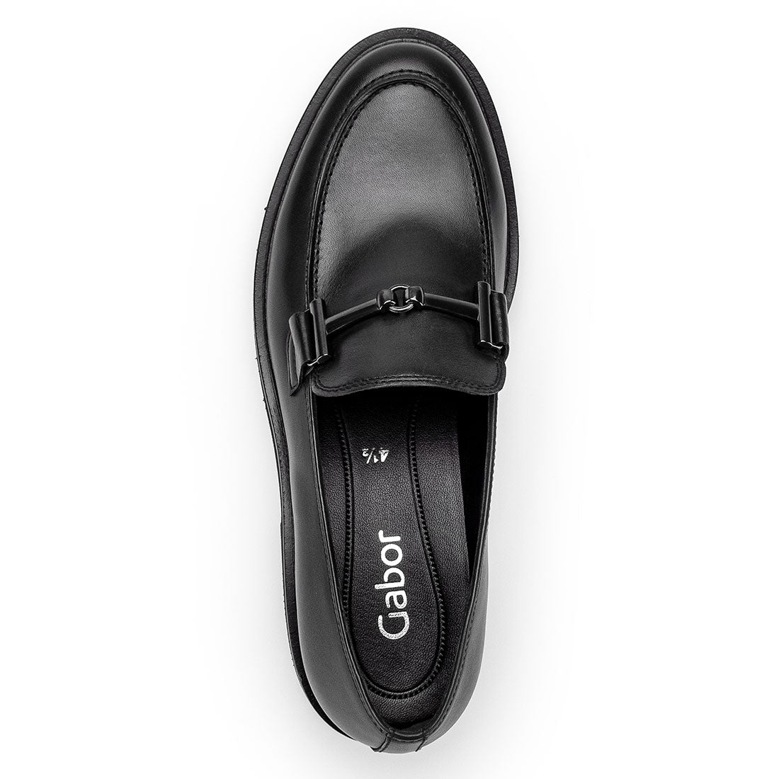 GABOR Blue leather loafer with bite,