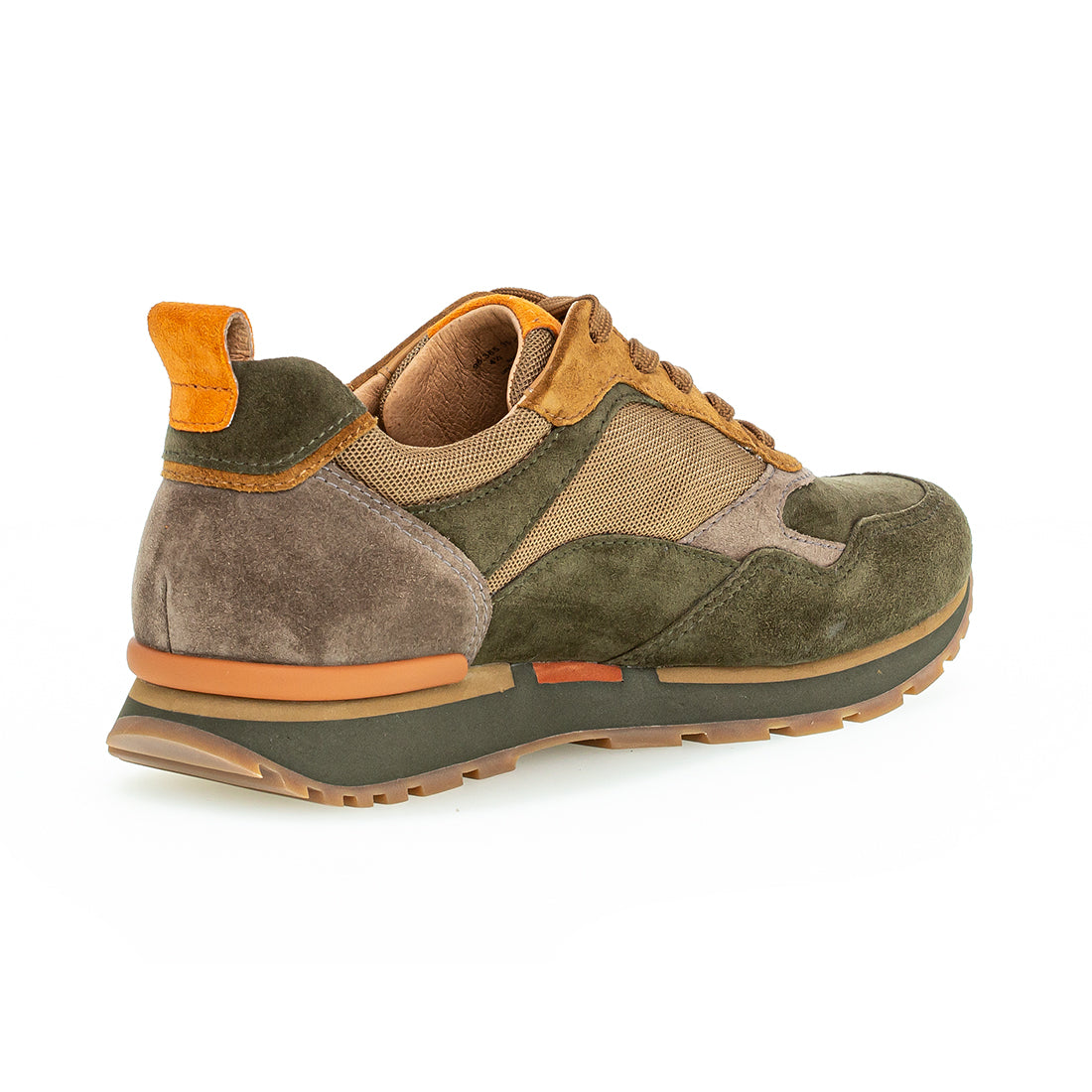 GABOR Green + brown suede sneaker,