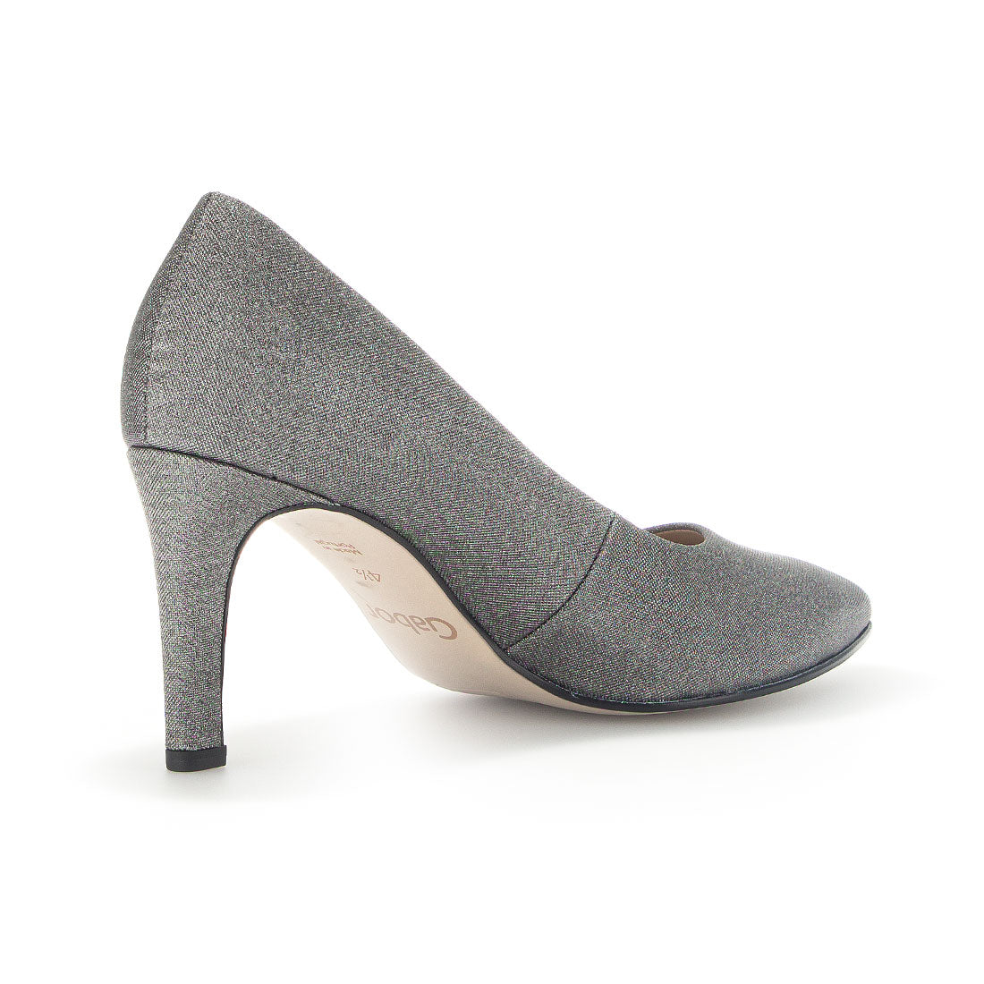 GABOR Gray glitter pump with stiletto heel,