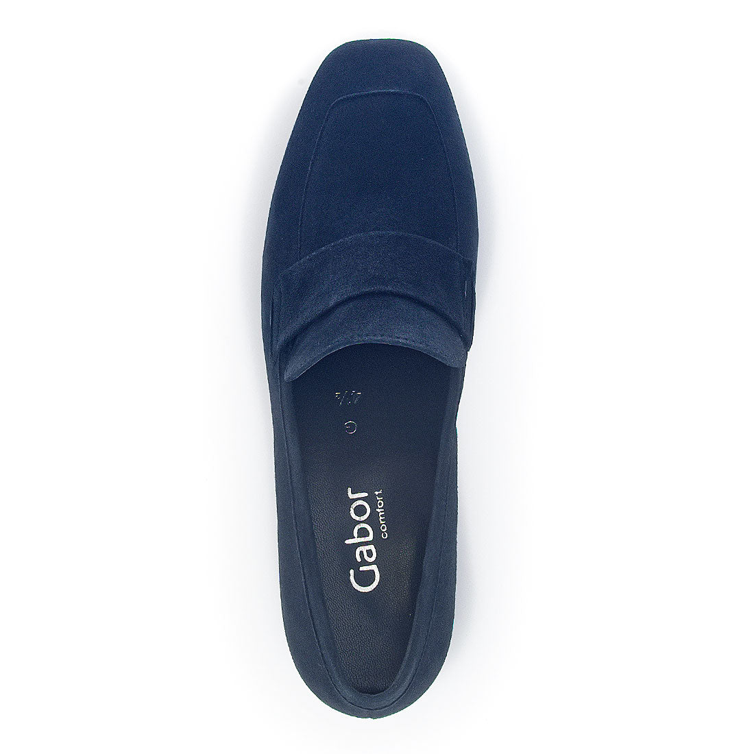 GABOR Blue suede loafer with heel,