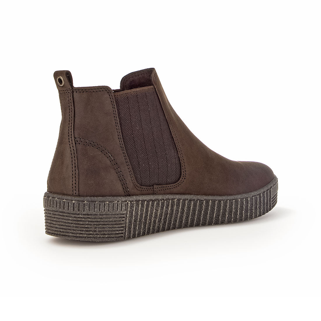 GABOR Brown oil nubuck boot with elastic,