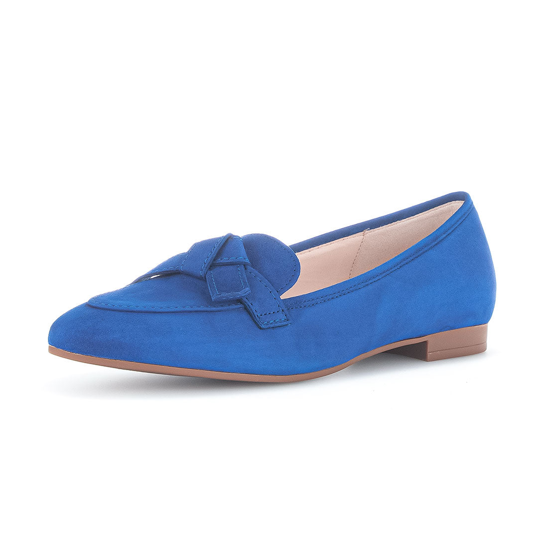 GABOR Saphir blue suede with pointed toe,