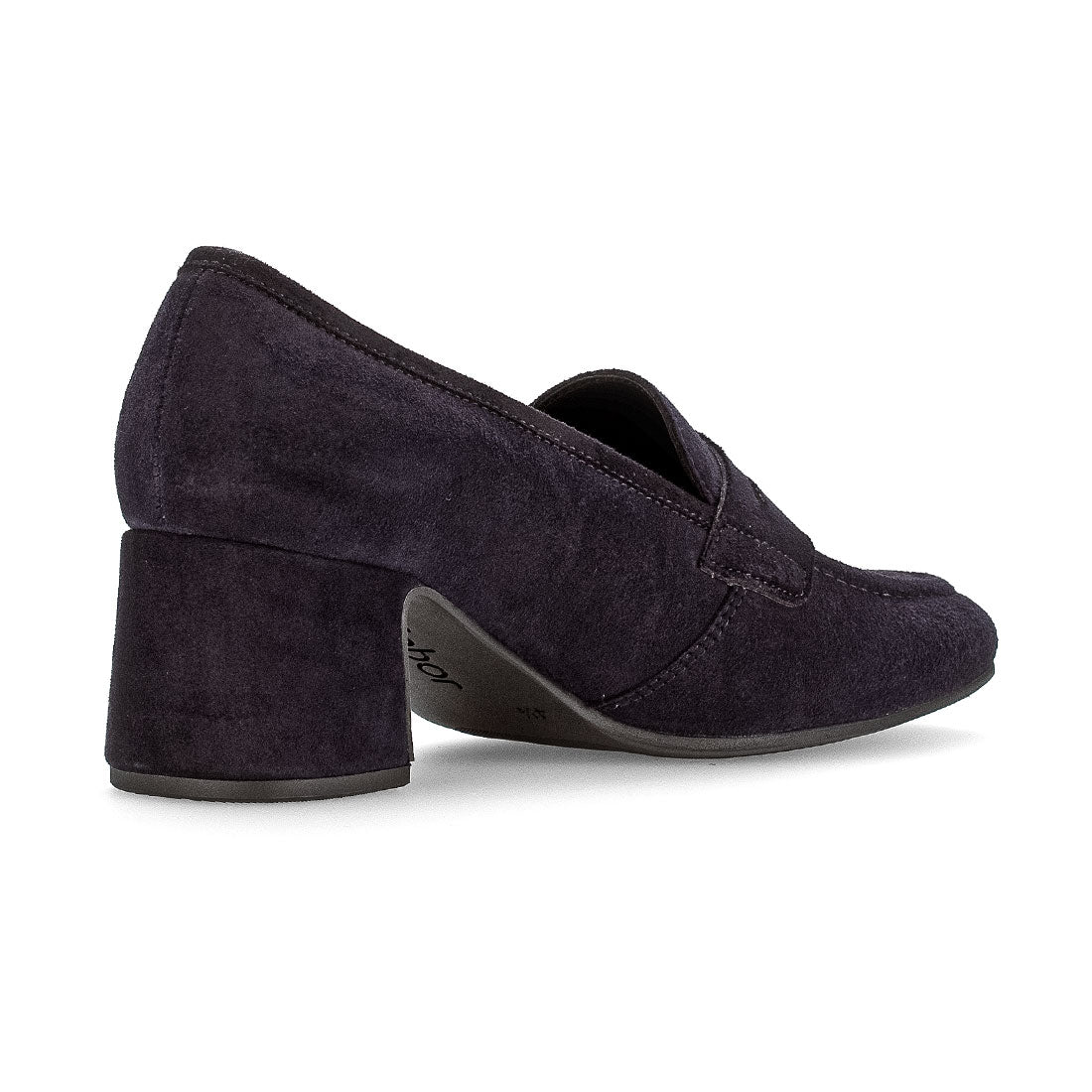 GABOR Atlantik blue suede pump with 5 cm heel,