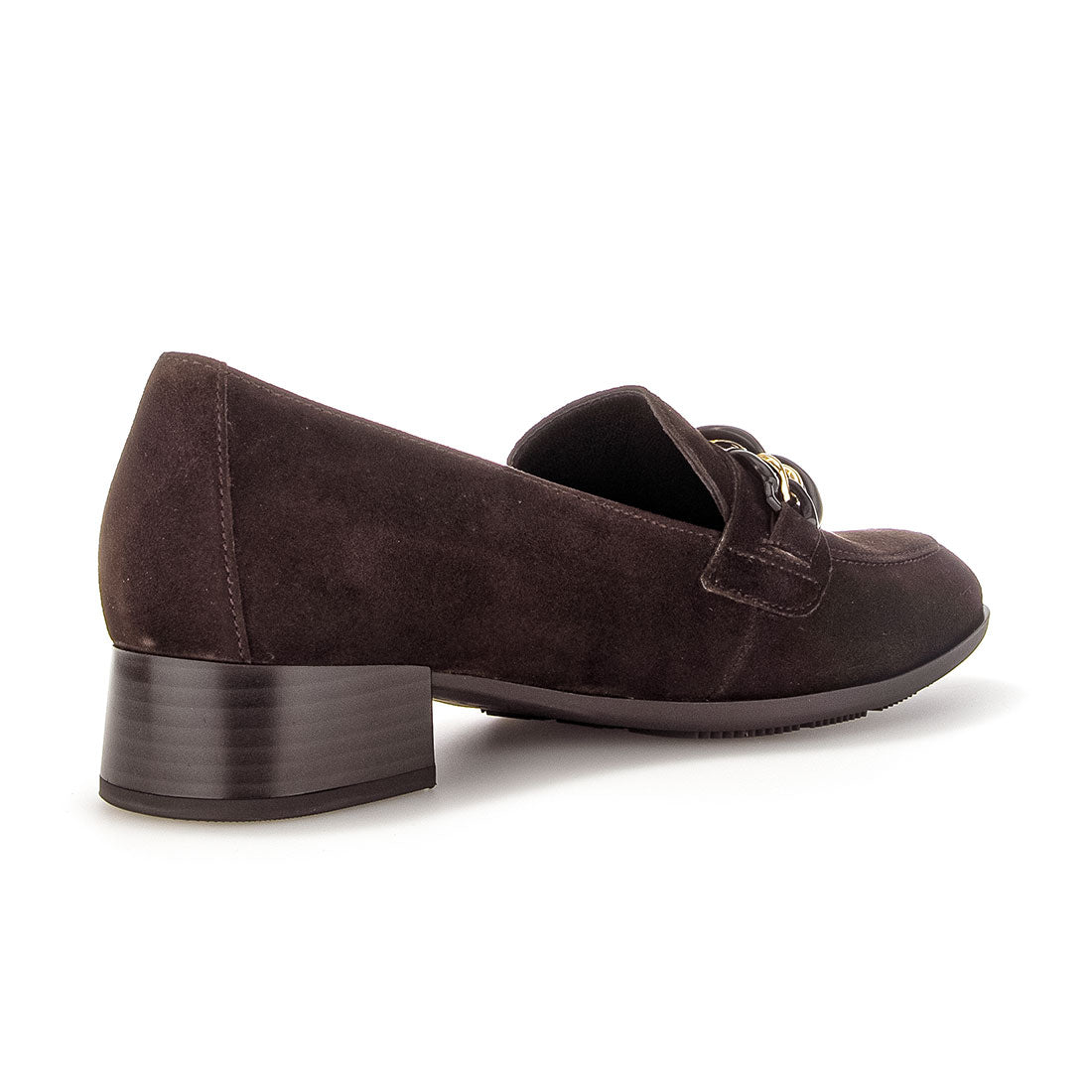 GABOR Brown suede loafer with bite,