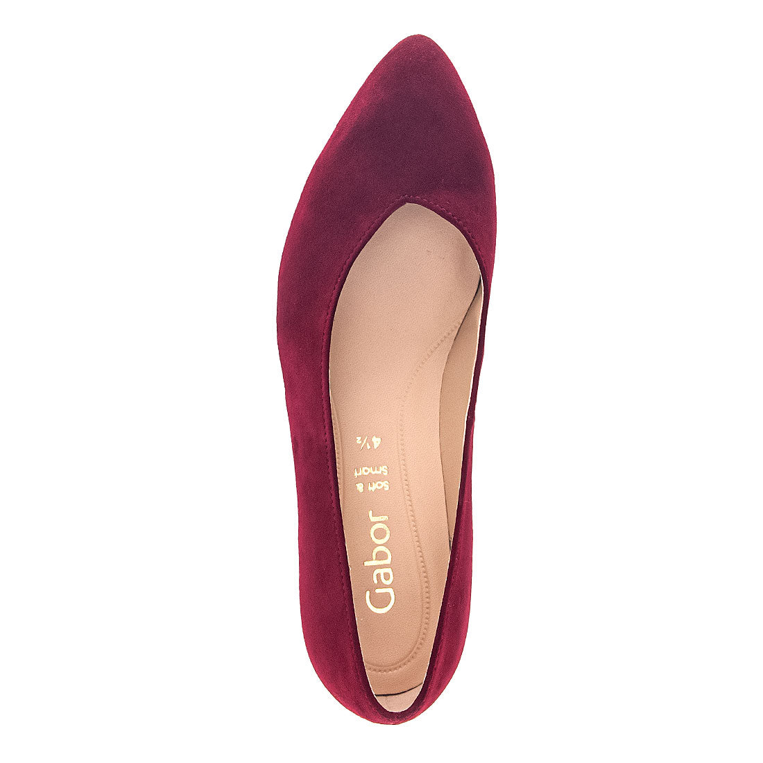 GABOR burgundy suede pump,