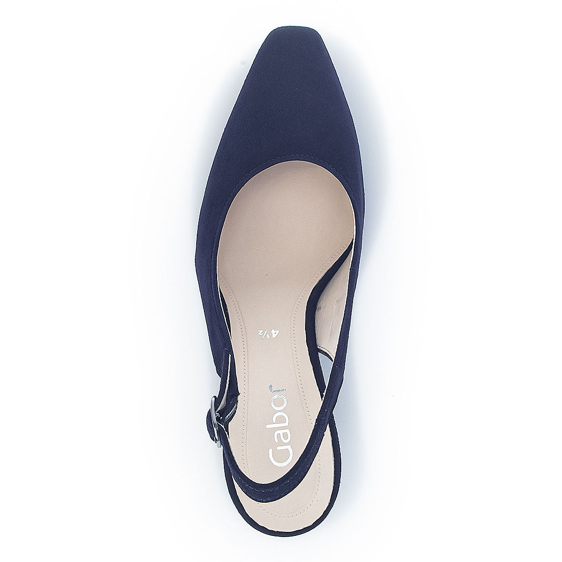 GABOR Blue suede slingback,