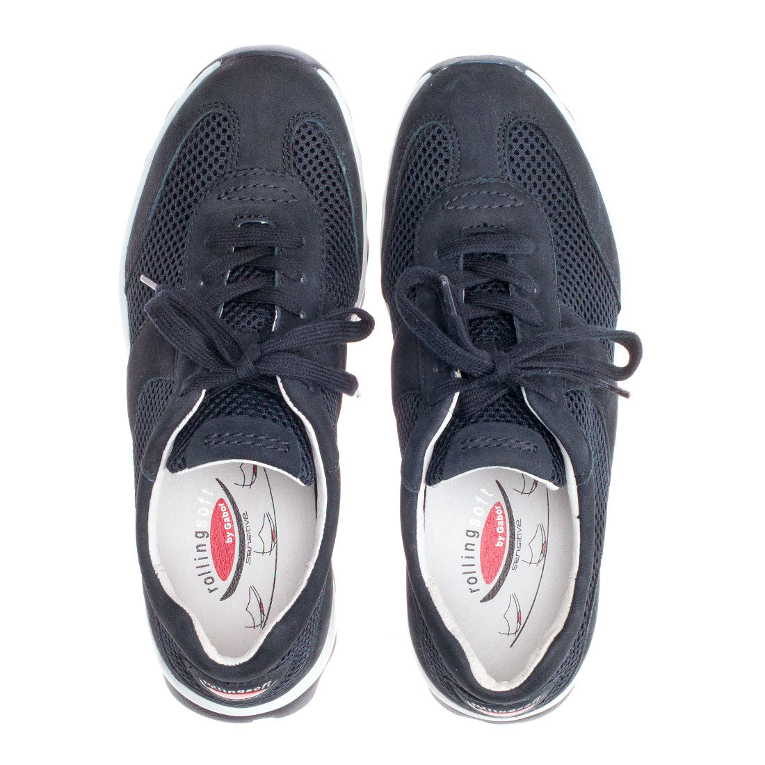 ROLLINGSOFT Blue nubuck/textile and sneakers,